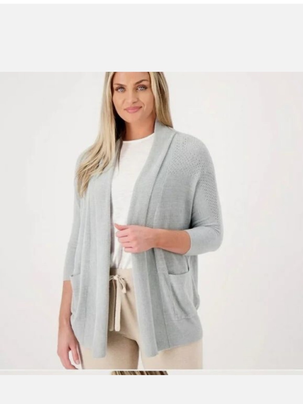 Barefoot Dreams CozyChic Ultra lite Pointelle Cardigan Sweater
